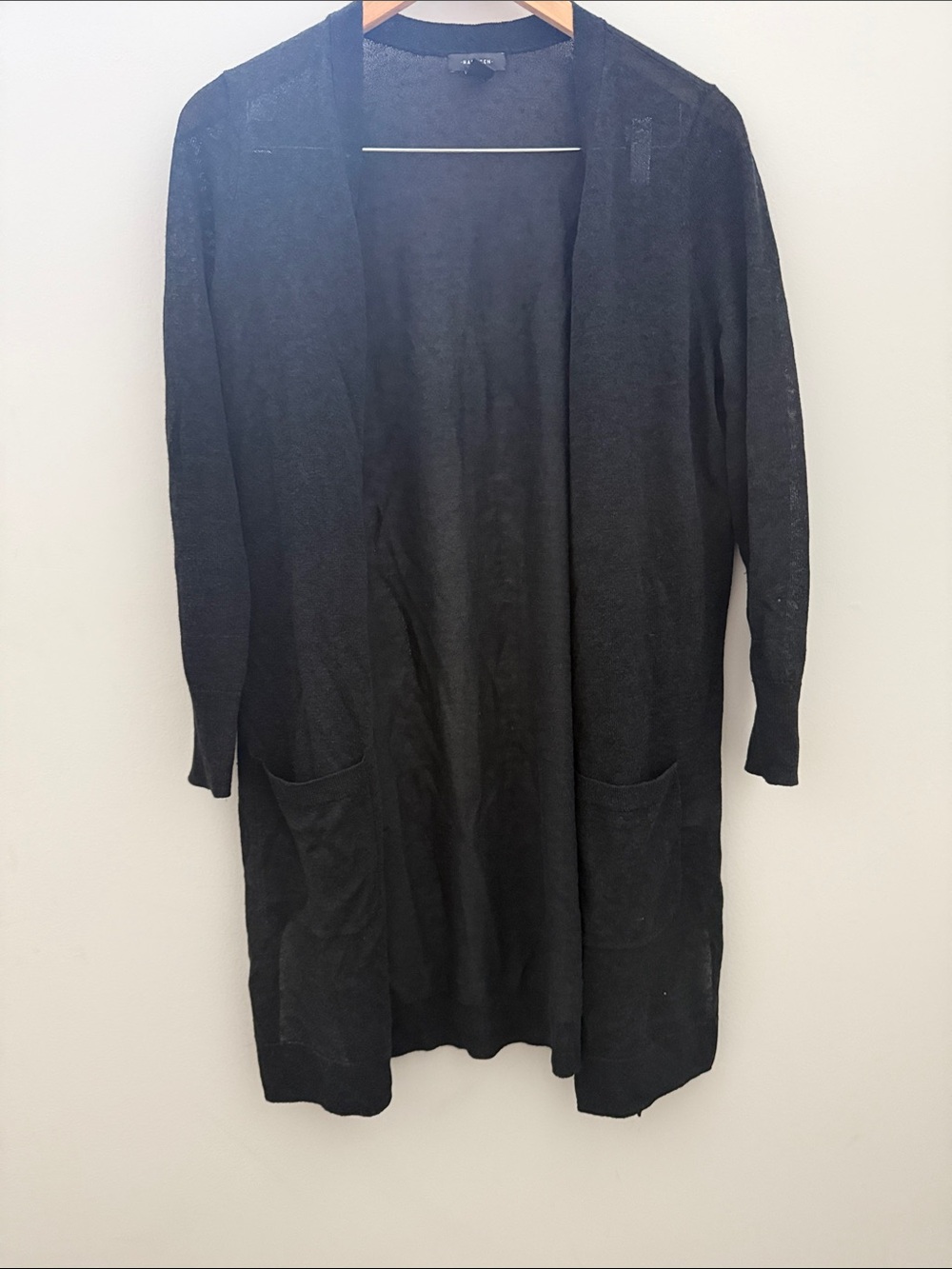 Halogen Black Knit Open Front Cardigan